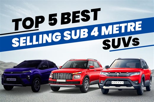 Top 5 Best Selling Sub-4 Metre SUVs In India In The Month Of June which includes the Tata Nexon, Hyundai Venue, Maruti Suzuki Brezza, Kia Sonet and Mahindra XUV 3XO  - ZigWheels
