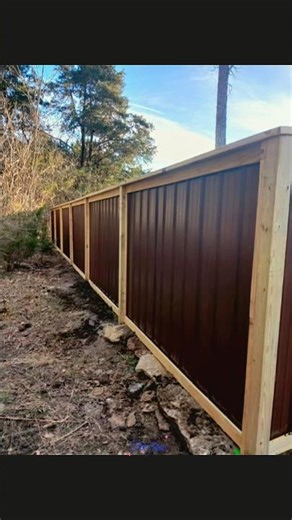 Fencing ,Roof panel and wood post