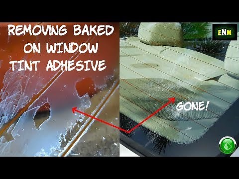 How To Remove Old BAKED ON Tint From Rear Window!