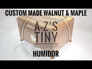 Custom made/hand made/DIY walnut & maple humidor.