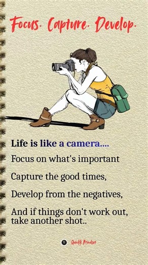 Life is Like a Camera... (Read This) 📸 #motivation #love #english