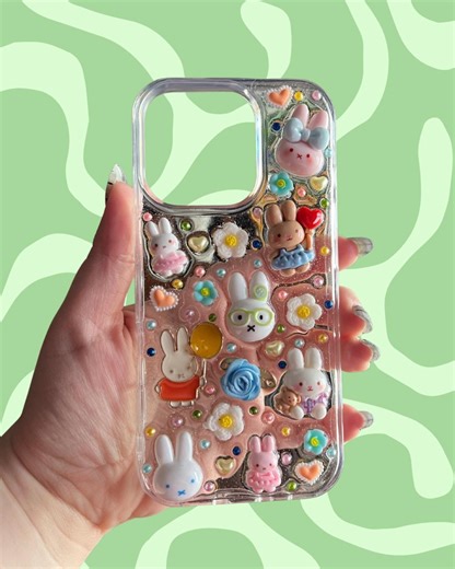 Cute Bunny - Mif. Fy Inspired 3D Deco Phone Case - Made to Order - Etsy