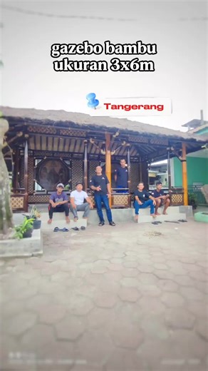 Gazebo Bambu 3x6 dengan Atap Ijuk di Tangerang