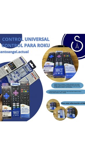 𝙎𝙖𝙣𝙩𝙤 𝘼𝙣𝙜𝙚𝙡 | CONTROL PARA TV UNIVERSAL Y CONTROL PARA ROKU, SI SE LLEGO A PERDER TU CONTROL, ESTOS SON LOS IDEALES PARA TI, EN LA PARTE TRASERA PODRÁS... | Instagram
