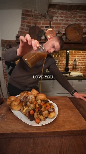 Tyler Butt - Nutrition & Home Cooking on Instagram: "Top #10 recipes of 2025 - 6/10 - One-Tray Chicken Sunday Roast 🍗 - comment “ROAST” for the recipe 🔥 (Before all the beef starts again, the chicken was up to temp I know the juices weren’t clear… I have since actively done my chicken to a crispier point but we are all still fine 😆)"