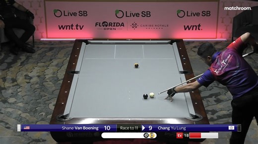 HILL-HILL! 🍿 Chang Yu Lung made it difficult for himself with that out, but the Taiwanese star has the break to reach his first-ever WNT Major Open final 👊 Live SB Việt Nam | #WNT | #FloridaOpenPool 🌴 | Matchroom Pool