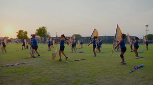 Color guard bringing on the HEAT in Arizona 🔥☀️ Come see us tonight at 8:33 PM at Mesa Community College! | Blue Knights Drum & Bugle Corps