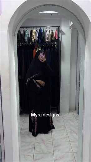Black open abaya with touch of details on the hands and sides😍🦋#fyp #abaya #modestfashion #nairobikenya #hijabi