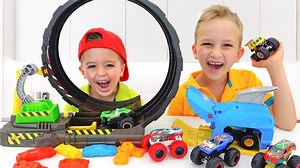 517K views · 8.6K reactions | Nikita play with Hot Wheels Monster Truck#ad Thank you to Hot Wheels for paying us and helping us make this video. This is an ad for Hot Wheels.Nikita plays with the monster trucks and prevents Vlad from playing. Mom gives children a new play set and teaches children to play together. | Kids furu | Facebook