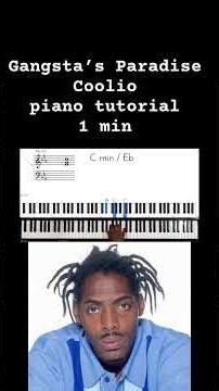 Gangsta 's Paradise - Coolio Piano tutorial #hiphop #rap #coolio #gangstasparadise