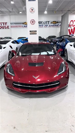 Manual Corvette - 2014 Crystal Red Coupe #sportscar #cartok #americancar