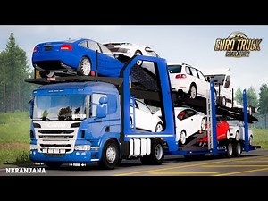 ETS 2 Mod | Scania P R G Streamline Car Transport + Ownable Trailer [ETS2 v1.36]