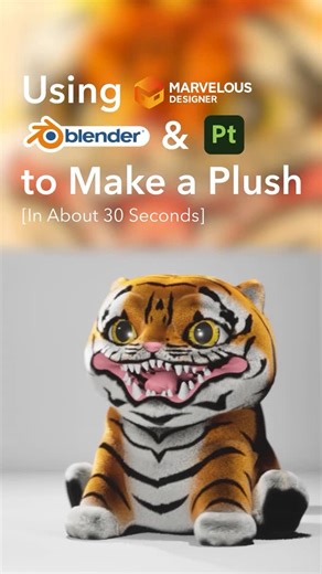 Marvelous Designer on Instagram: "Make a plush from scratch 🧑‍🍳 this tutorial walks through the process of using Marvelous Designer, Blender, and Adobe Substance 3D Painter #MadeInMarvelous"