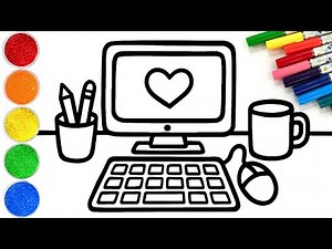 How to Draw a Desktop Computer | Easy Step by Step Tutorial | Made for Kids
