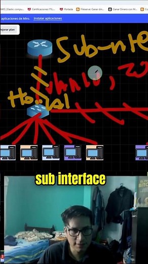 Como funciona Router-on-a-Stick en 60 segundos 🤯 (Cisco Packet Tracer) #redes #ccna #cisco