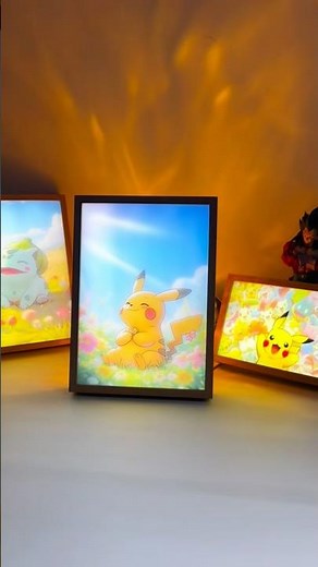 #Pokémon LED #LightPainting – #Pikachu in Bloom | Peaceful Anime Glow Art for Fans #lightbox #gift