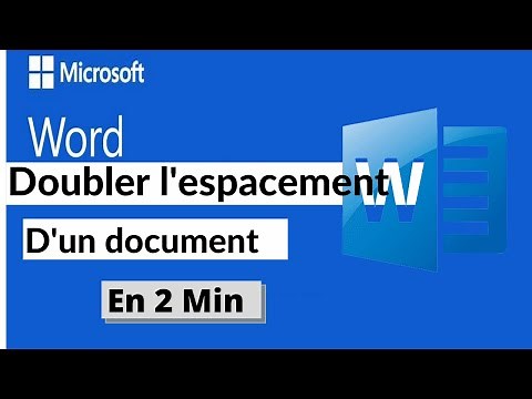 Comment doubler l'espace dans Microsoft Word | Double space in word