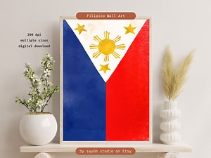 Philippine Flag Watercolor Art Print: Filipino Home Decor (digital Download) - Etsy