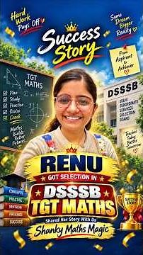 DSSSB TGT Math Selected Aspirant Renu shared his story #tgtmaths #dsssb #shorts #maths #result