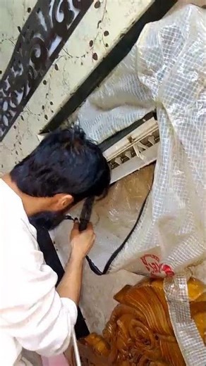 How to clean split AC indoor unit with water Contact