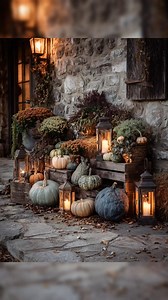 Lantern glow and heirloom pumpkins—fall evenings done right ✨🍁 | Good Morning Sunshine