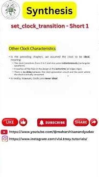set clock transition Short 1