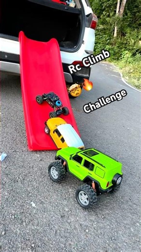 Big & Small RC Cars Climb Challenge - Who Wins?🔥#shorts