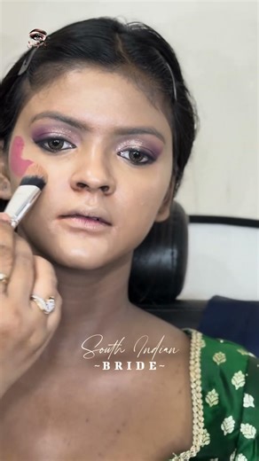 From simple to stunning – South Indian bride transformation #makeupshorts #tutorials follow for more