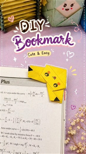 1 Paper = Cute Bookmark 🐰💛 | Super Easy DIY #shorts
