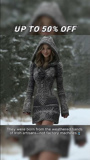 Women's Viking Celtic Knit Half-zip Turtleneck Sweater