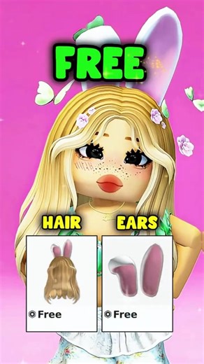 FREE EASTER BUNNY HAIR & EARS UGC ITEMS 🐰🐣 #roblox