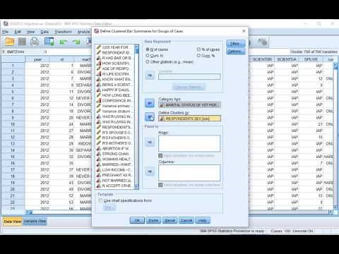 SPSS - Clustered bar chart (via Legacy dialogs)