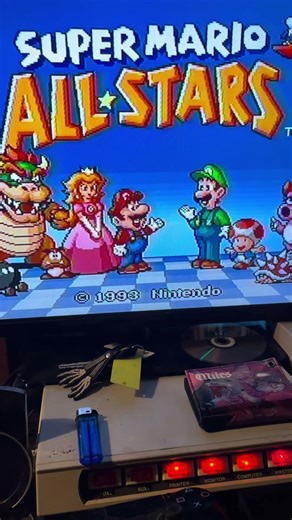 SUPER NINTENDO SNES STARTUP 2026 Mario All Stars ⭐️ #snes #mario #retrogaming