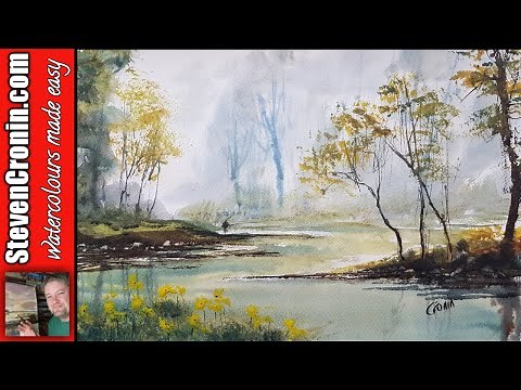 Painting a Simple Riverside Scene in Watercolour