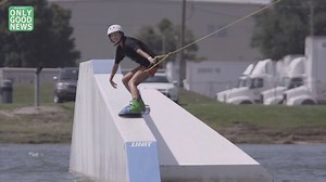 Cancer won't stop her from riding waves! Look at her go! | Only Good TV - Hooplaha