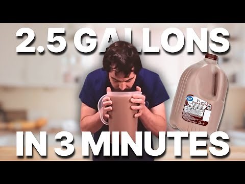 2.5 Gallons of Chocolate Milk Chugged in 3 Minutes! ‪@BadlandsChugs‬