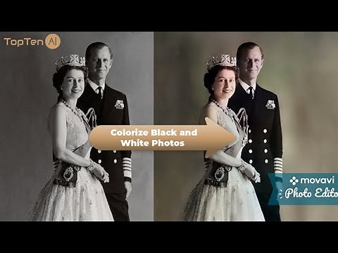How to Colorize Black and White photos FREE with Movavi (Low to High Resolution) - TopTen AI 2020