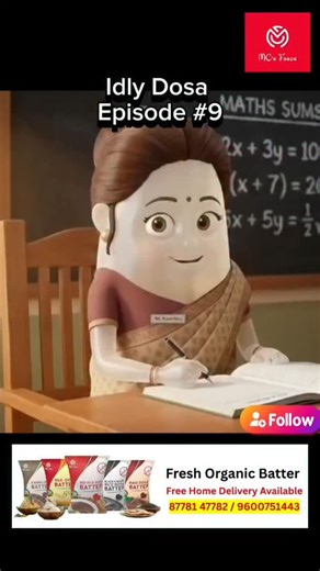 MC's Foods on Instagram: "Idly Dosa – Episode 9 | Funny Classroom Drama 😂 Today in Idly Dosa – Episode 9, the teacher is taking attendance in class. Suddenly, Dosa is absent 😲 Idly and Poori start talking and feel worried. Then Idly explains the real reason behind Dosa’s absence. During Mattu Pongal, Dosa drew a picture of a bull 🐂. But the bull became very angry after seeing the drawing! The angry bull chased Dosa and crushed him 😱 That’s why poor Dosa is admitted to the hospital 🏥 #mcsfoo