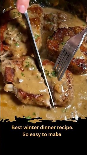 Smothered Pork Chops with Onions in Red Eye Gravy