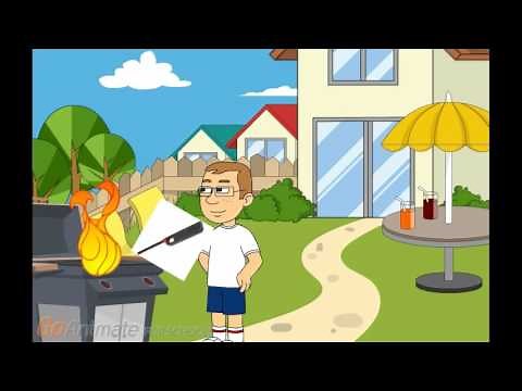 Cooper Grills Burgers while Grounded