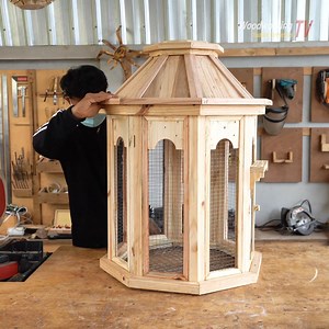 41K views · 1.5K reactions | Build a wooden bird cage from old walnut | Woodworking TV | Facebook