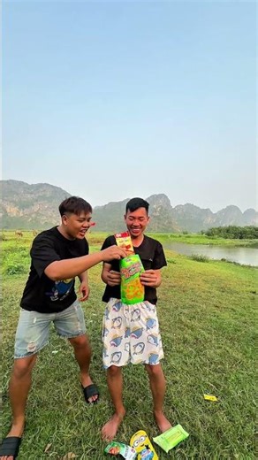 Giving snacks to famous idols