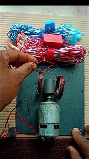 generator process 775 motor with magnet and copper coil working AC LED lights but fake experiment