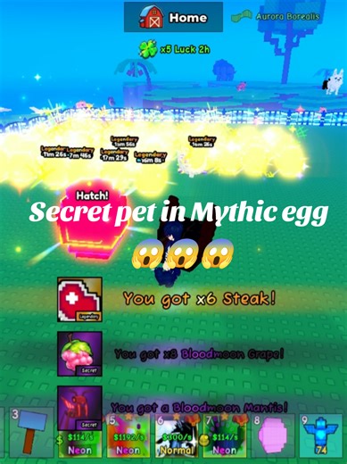 Secret pet in mythic egg 😱 #games #CatchAndTame #roblox #catchandtameroblox