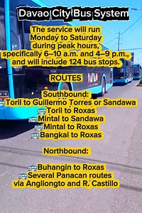392K views · 4.2K reactions | Schedule & Routes of Davao City Bus System #reelsvideo #fyp | Trip MOTO Venture | Facebook