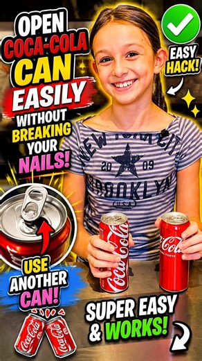 How to Open a Coca-Cola Can Easily Without Breaking Your Nails 🥤💅