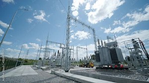 Construction of a transformer substation
