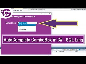 AutoComplete ComboBox in C# with SQL using Linq