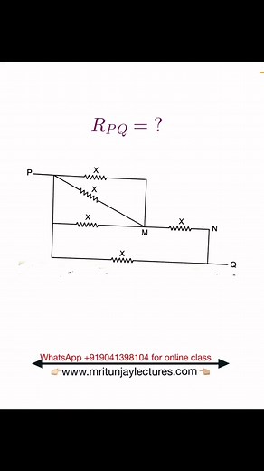 18K views · 40 reactions | Equivalent Resistance between P and Q terminal #resistance #circuit #CircuitChallenge | Mritunjay Lectures | Facebook