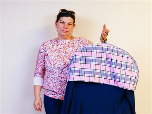 DIY Dust Cover For Clothes Hanger / How To Sew Dust Guards With Gussets- Keep Dust Away From Clothes ⋆ Hello Sewing